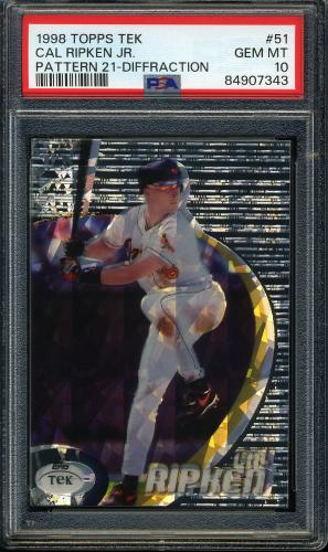 1998 Topps Tek Diffractors #51-21 Cal Ripken PSA 10 #84907343