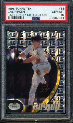 1998 Topps Tek Diffractors #51-37 Cal Ripken PSA 10 #84907344