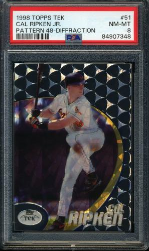 1998 Topps Tek Diffractors #51-48 Cal Ripken PSA 8 #84907348