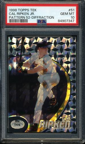 1998 Topps Tek Diffractors #51-52 Cal Ripken PSA 10 #84907347