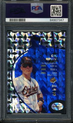 1998 Topps Tek Diffractors #51-52 Cal Ripken PSA 10 #84907347 - Back