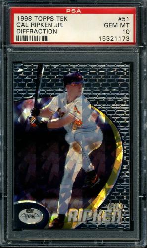 1998 Topps Tek Diffractors #51-67 Cal Ripken PSA 10 #15321173