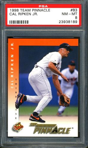 1998 Team Pinnacle Baseball #B3 Cal Ripken Jr. PSA 8 #23938189