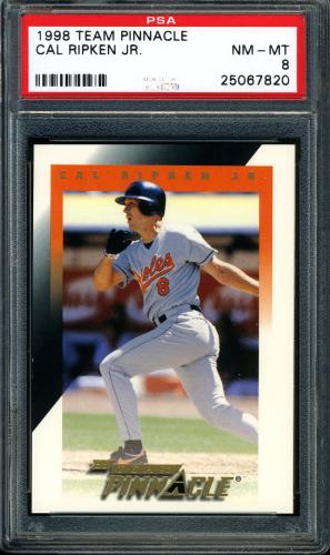 1998 Team Pinnacle Baseball Unmarked Sample Cal Ripken Jr. PSA 8 #25067820