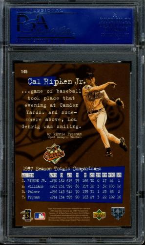 1998 Upper Deck #145 Cal Ripken DG PSA 10 #14206498 - Back