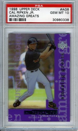 1998 Upper Deck Amazing Greats #AG8 Cal Ripken PSA 10 #30980338