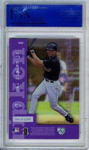 1998 Upper Deck Amazing Greats #AG8 Cal Ripken PSA 10 #30980338 - Back