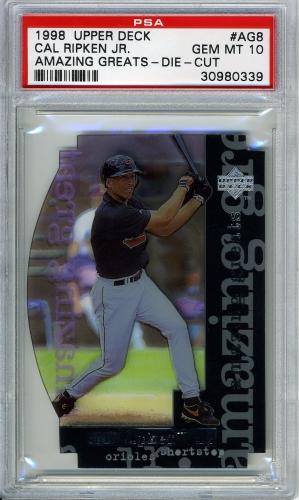 1998 Upper Deck Amazing Greats Die Cuts #AG8 Cal Ripken Jr. PSA 10 #30980339