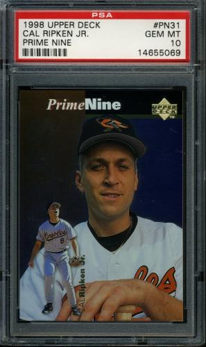 1998 Upper Deck Prime Nine #PN31 Cal Ripken-1989 PSA 10 #14655069