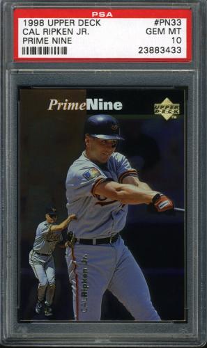 1998 Upper Deck Prime Nine #PN33 Cal Ripken-1995 PSA 10 #23883433
