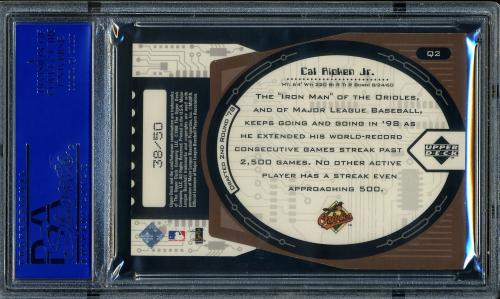 1998 Upper Deck Retro Quantum Leap #Q2 Cal Ripken PSA 10 #30980344 - Back