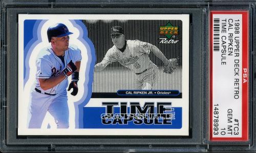 1998 Upper Deck Retro Time Capsule #TC3 Cal Ripken PSA 10 #14878993