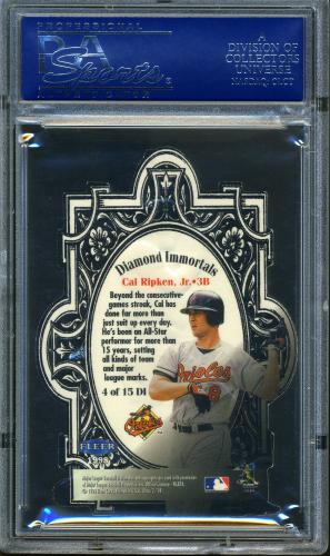 1998 Ultra Diamond Immortals #4 Cal Ripken PSA 10 #17445343 - Back