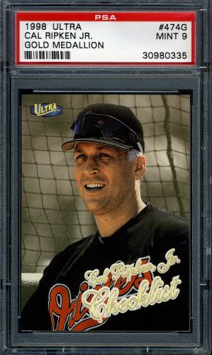 1998 Ultra Gold Medallion #474G Cal Ripken CL PSA 9 #30980335
