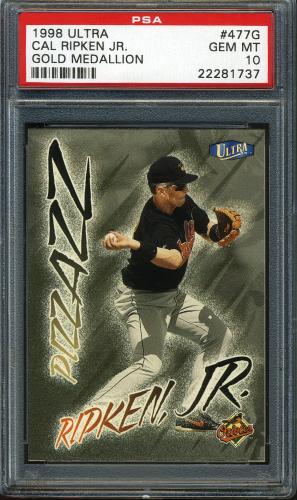 1998 Ultra Gold Medallion #477G Cal Ripken PZ PSA 10 #22281737