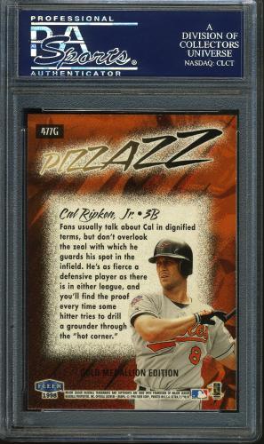 1998 Ultra Gold Medallion #477G Cal Ripken PZ PSA 10 #22281737 - Back