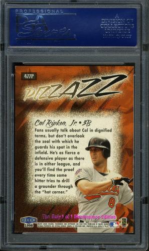 1998 Ultra Masterpiece #477P Cal Ripken PZ PSA 8 #04142552 - Back