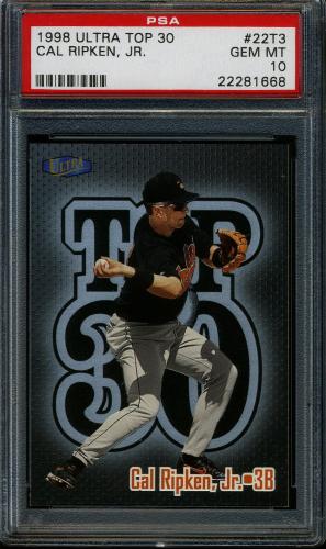 1998 Ultra Top 30 #22 Cal Ripken PSA 10 #22281668