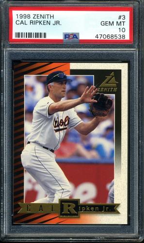 1998 Zenith #3 Cal Ripken PSA 10 #47068538