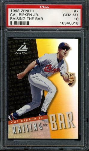 1998 Zenith Raising the Bar #7 Cal Ripken PSA 10 #16346018