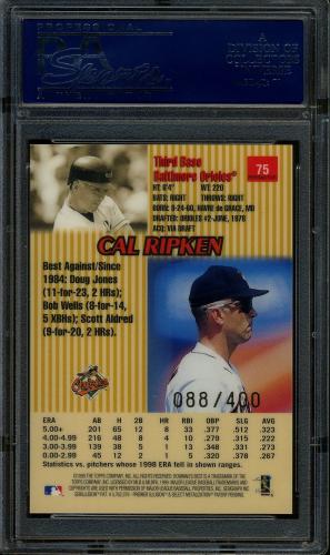 1999 Bowman's Best Refractors #75 Cal Ripken PSA 10 #21441203 - Back