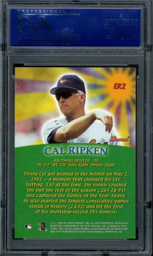 1999 Bowman Early Risers #ER2 Cal Ripken PSA 10 #06530308 - Back