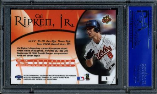 1999 Fleer Brilliants #8 Cal Ripken PSA 10 #30980354 - Back