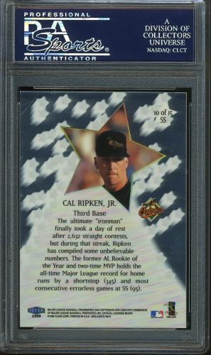 1999 Fleer Brilliants Shining Stars #10 Cal Ripken PSA 10 #22877332 - Back