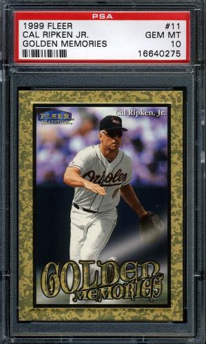 1999 Fleer Tradition Golden Memories #11 Cal Ripken PSA 10 #16640275