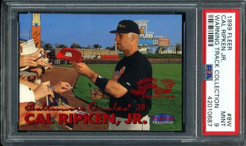 1999 Fleer Tradition Warning Track #008 Cal Ripken PSA 9 #42010687