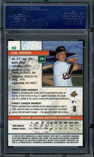 1999 Finest #082 Cal Ripken PSA 9 #16861407 - Back