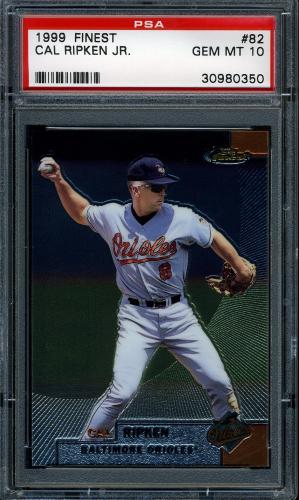 1999 Finest No Coating #082 Cal Ripken PSA 10 #30980350