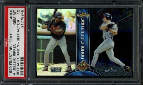 1999 Finest Double Feature Refractor/Non-Refractor - No Coating #DF6 A.Belle/C.Ripken PSA 10 #21778945