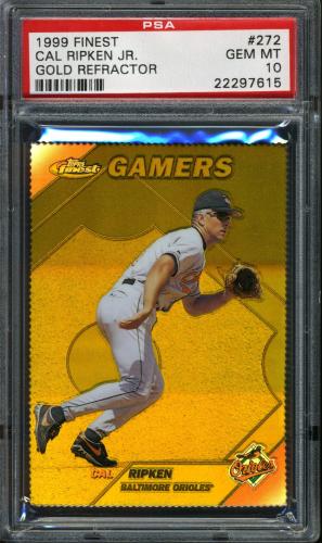 1999 Finest Gold Refractors - No Coating #272 Cal Ripken GM PSA 10 #22297615