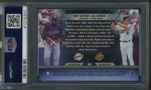 1999 Finest Split Screen Dual Refractors - No Coating #SS5 C.Ripken/T.Gwynn PSA 10 #41215201 - Back