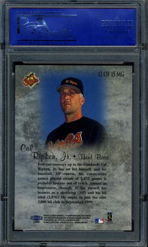 1999 Flair Showcase Measure of Greatness #12 Cal Ripken PSA 10 #31440969 - Back