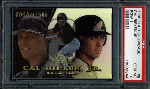 1999 Flair Showcase Row 1 #8 Cal Ripken PSA 10 #18902944
