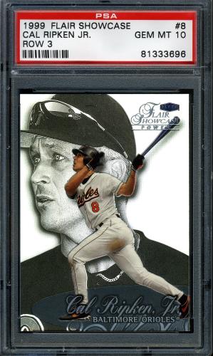 1999 Flair Showcase Row 3 #8 Cal Ripken PSA 10 #81333696