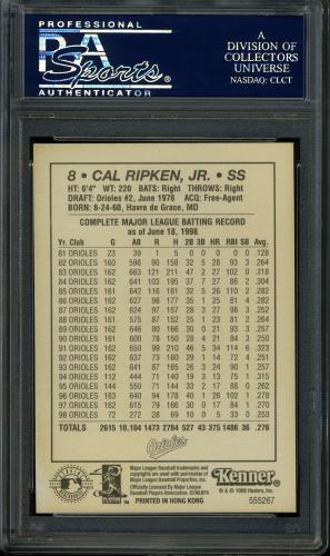 1999 Kenner Starting Lineup Cards #31 Cal Ripken Jr. PSA 10 #23759474 - Back