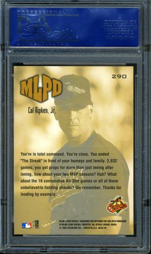 1999 Metal Universe #290 Cal Ripken MLPD PSA 10 #16427876 - Back