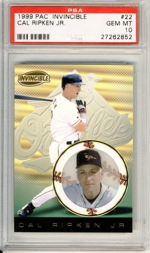 1999 Pacific Invincible #22 Cal Ripken PSA 10 #27262852