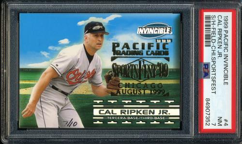 1999 Pacific Invincible Sandlot Heroes SportsFest #4 Cal Ripken PSA 7 #84907352