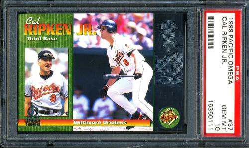 1999 Pacific Omega #37 Cal Ripken PSA 10 #16360111