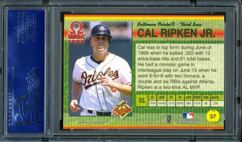 1999 Pacific Omega #37 Cal Ripken PSA 10 #16360111 - Back