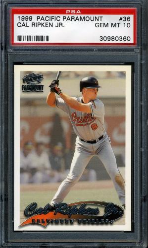 1999 Paramount #36 Cal Ripken PSA 10 #30980360