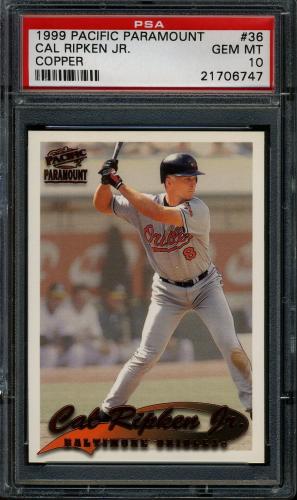 1999 Paramount Copper #36 Cal Ripken Jr. PSA 10 #21706747