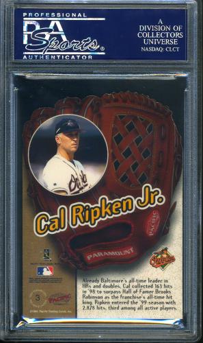 1999 Paramount Fielder's Choice #3 Cal Ripken PSA 10 #24184698 - Back