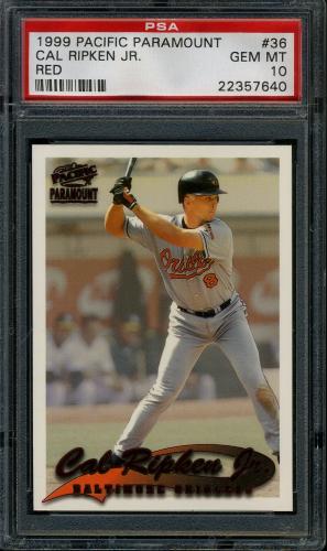 1999 Paramount Red #36 Cal Ripken Jr. PSA 10 #22357640