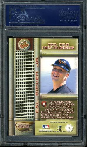 1999 Revolution Foul Pole #3 Cal Ripken PSA 8 #21719893 - Back