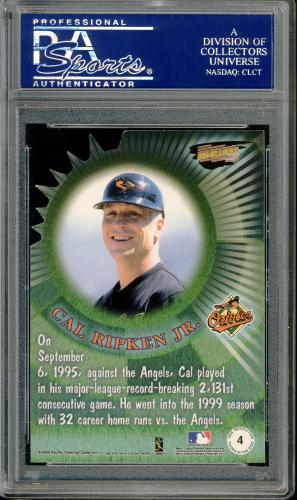 1999 Revolution Thorn in the Side #4 Cal Ripken PSA 9 #23253763 - Back